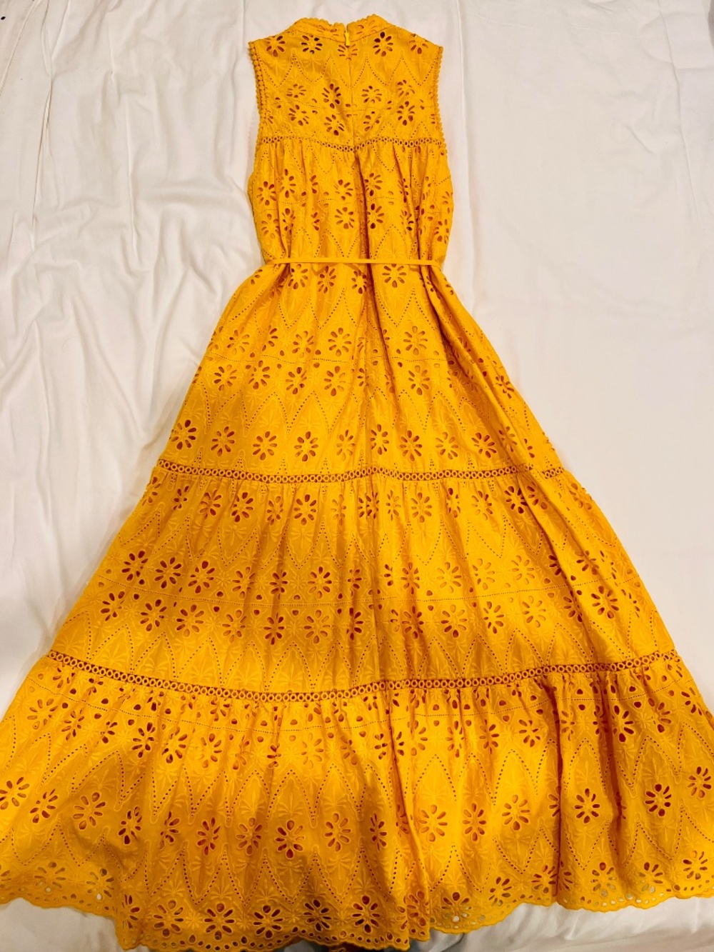 Kate Spade Yellow Eyelet Patio Dress XS MSRP $478 - Picture 9 of 10